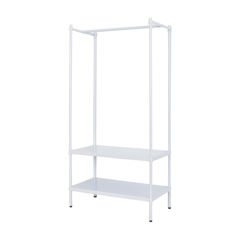 【dayneeds】極致工藝 90x45x180公分 二層單桿烤白衣櫥架