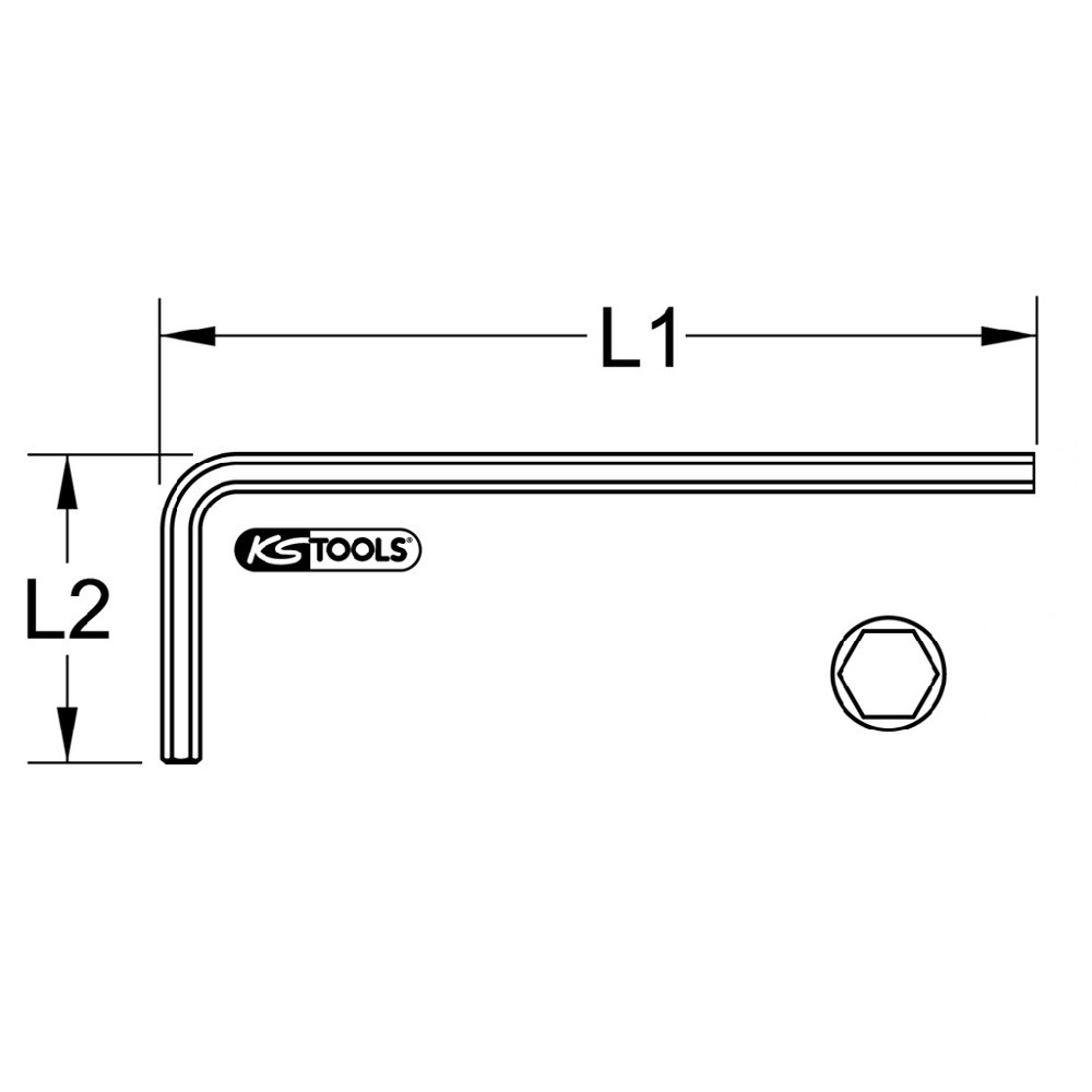 內六角扳手磷酸鹽表面處理,短型,5mm