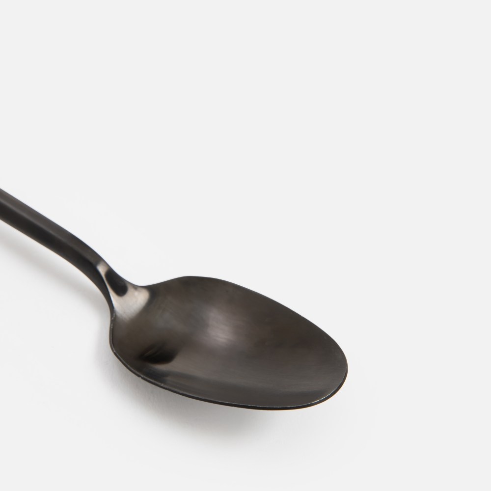 伊登不鏽鋼餐匙19cm 六角鈦黑｜餐茶用具｜HOLA 和樂家居