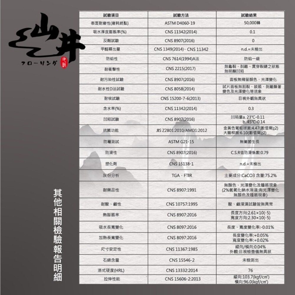 山井 SPC卡扣式地板 S系列-0.68坪S07
