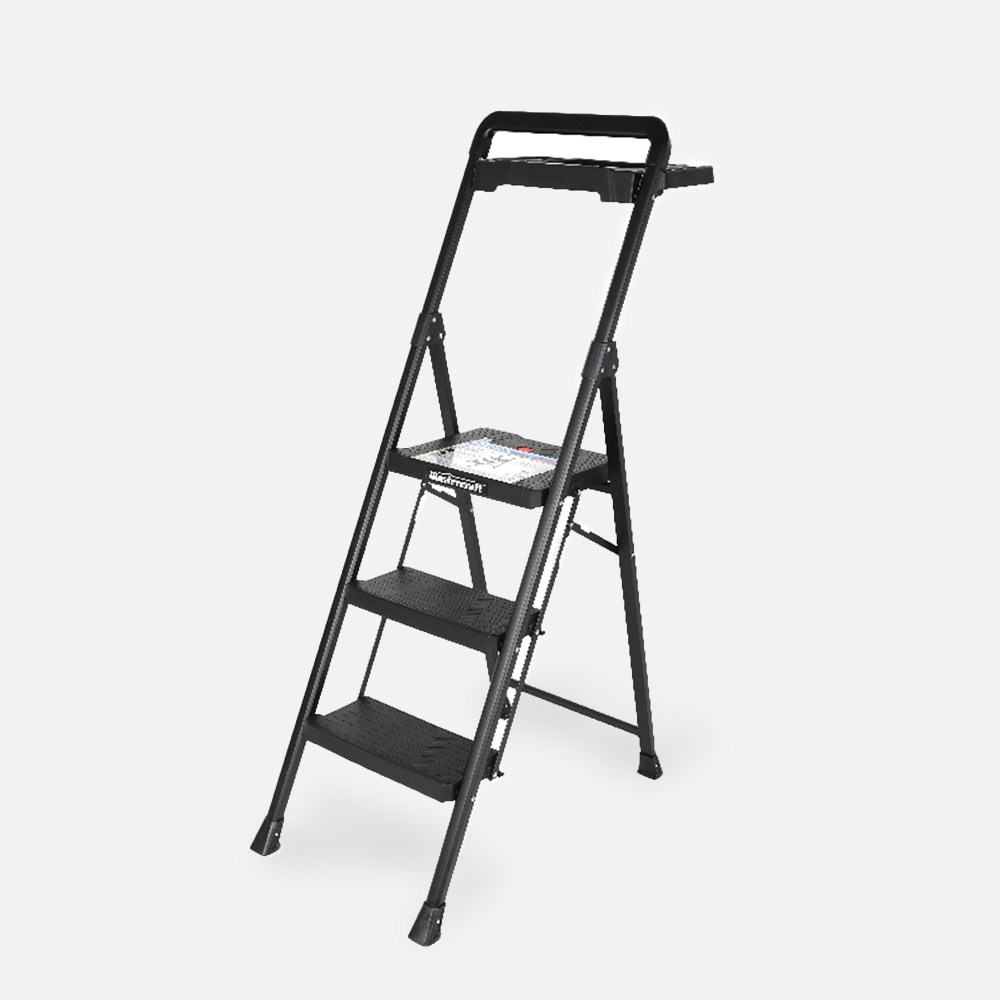 特力屋 三階寬踏板鐵梯 附大工具盤