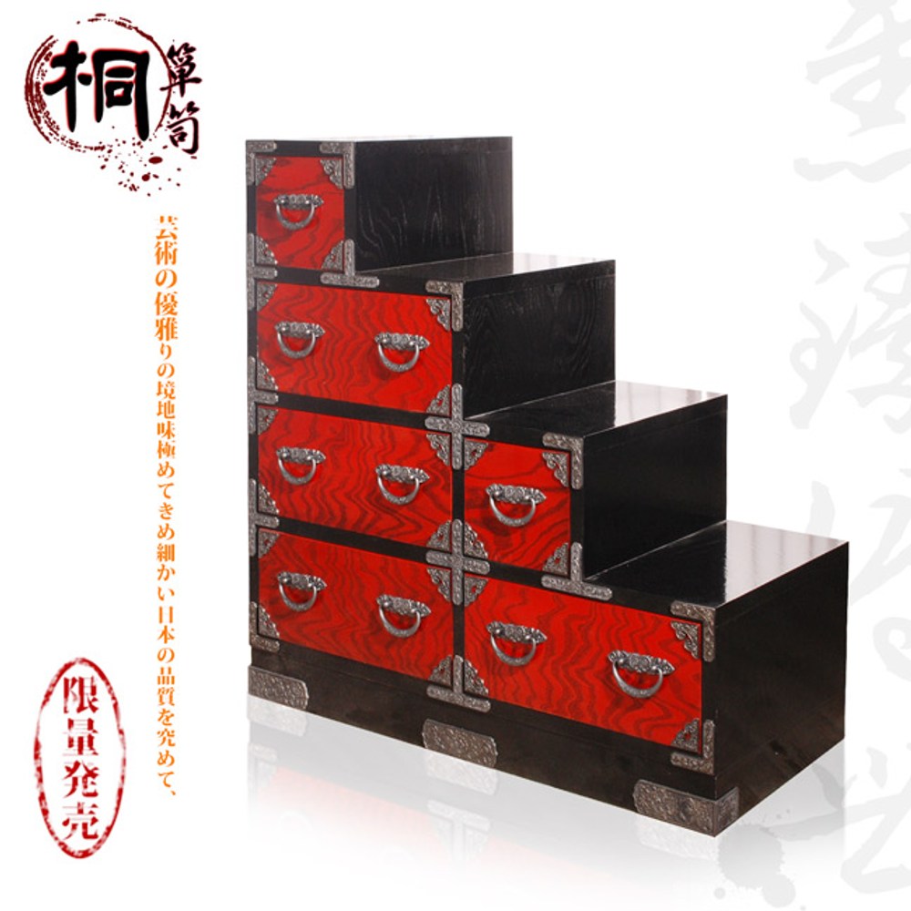桐簞笥】雋臻傳世-頂級階段簞笥(赤塗)幅90cm｜家具床墊｜特力屋．特力屋線上購物