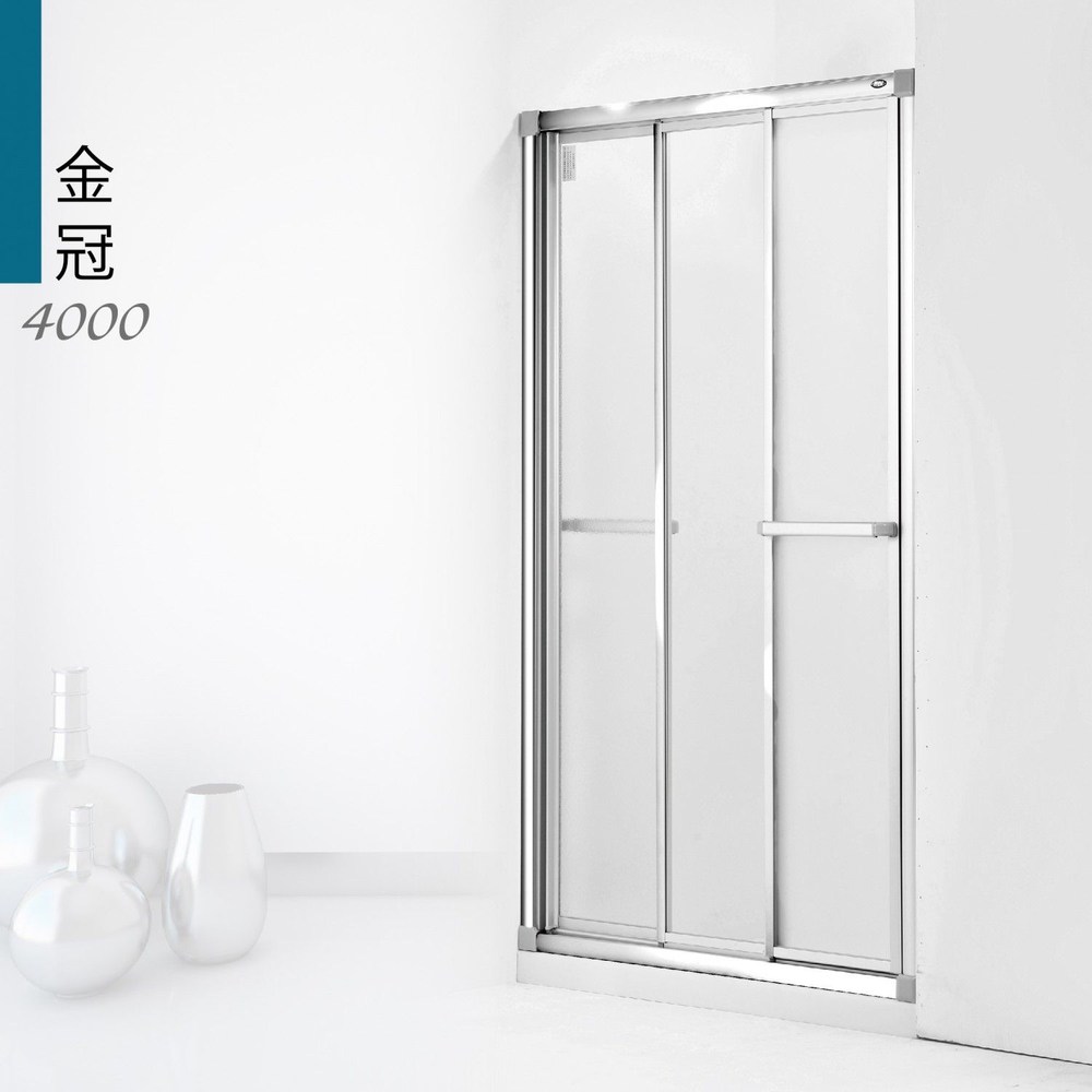 ITAI 毅太淋浴拉門-金冠4000-強玻三門90~120x180cm純 白色