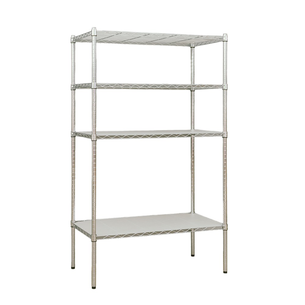 【dayneeds】輕型 90x45x150公分 四層電鍍(鎖管)架含四片PP板