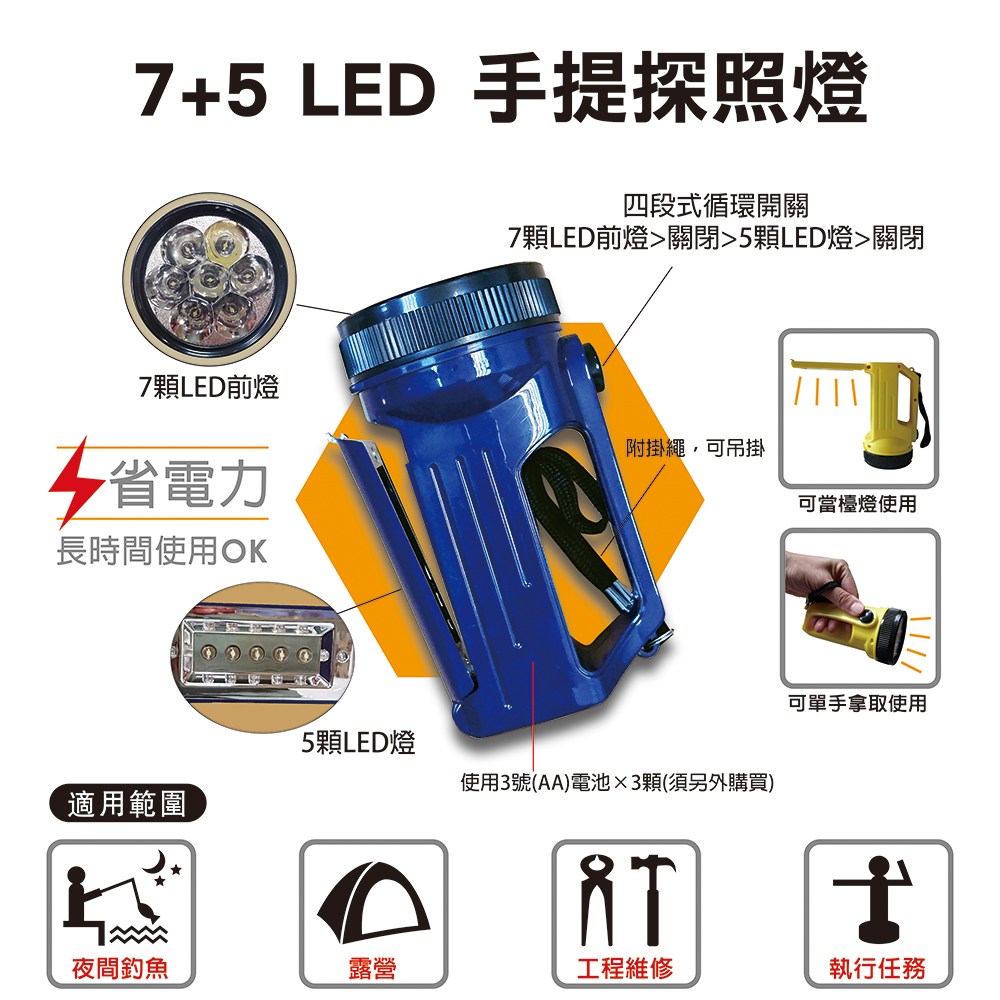 7+5LED手提燈