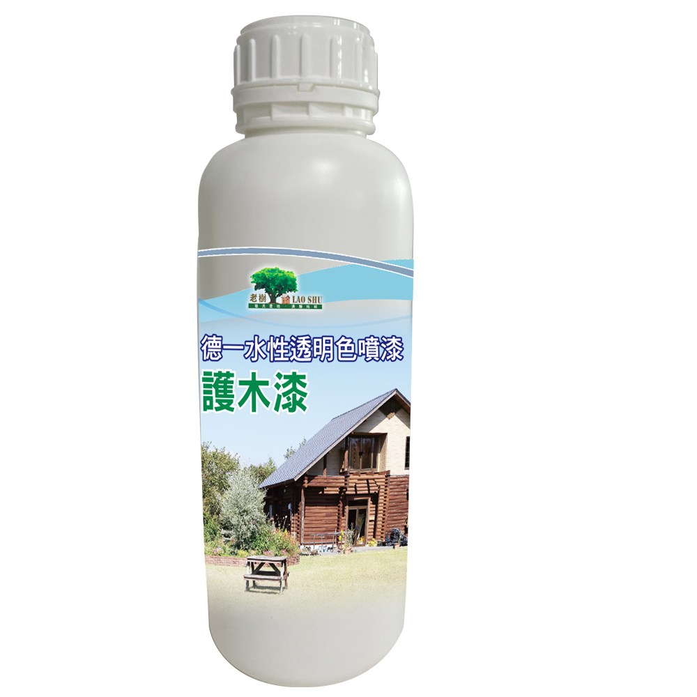 德一 水性護木漆 白色 平光型 12L