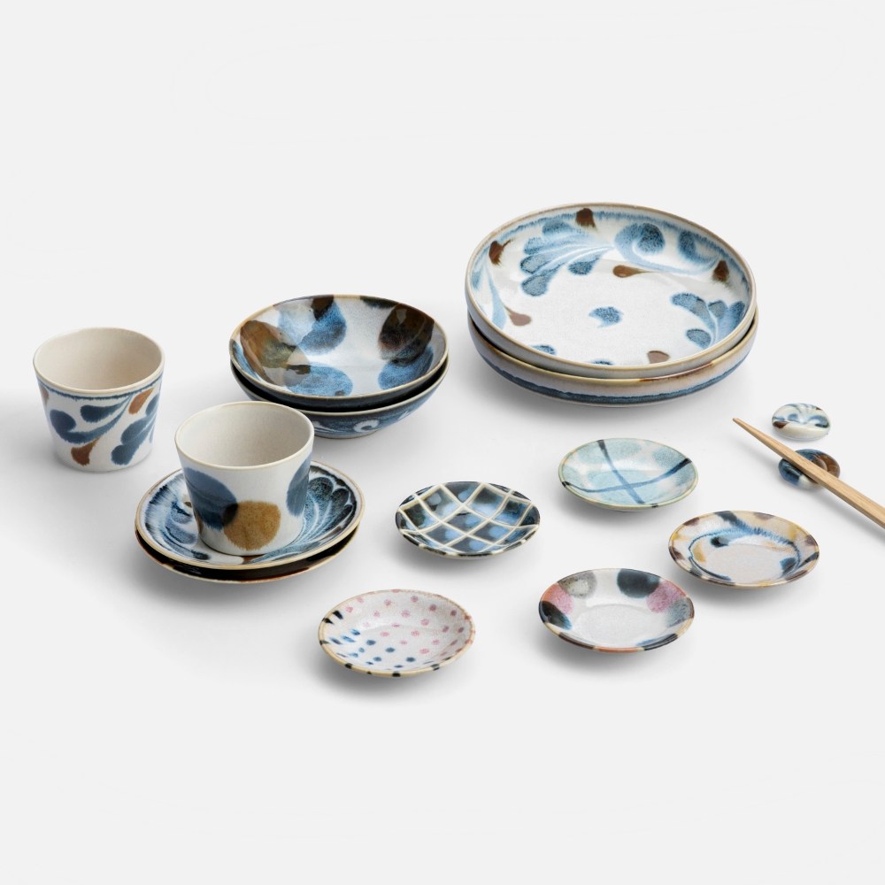 Awasaka陶瓷平盤14cm 唐草｜餐茶用具｜HOLA 和樂家居