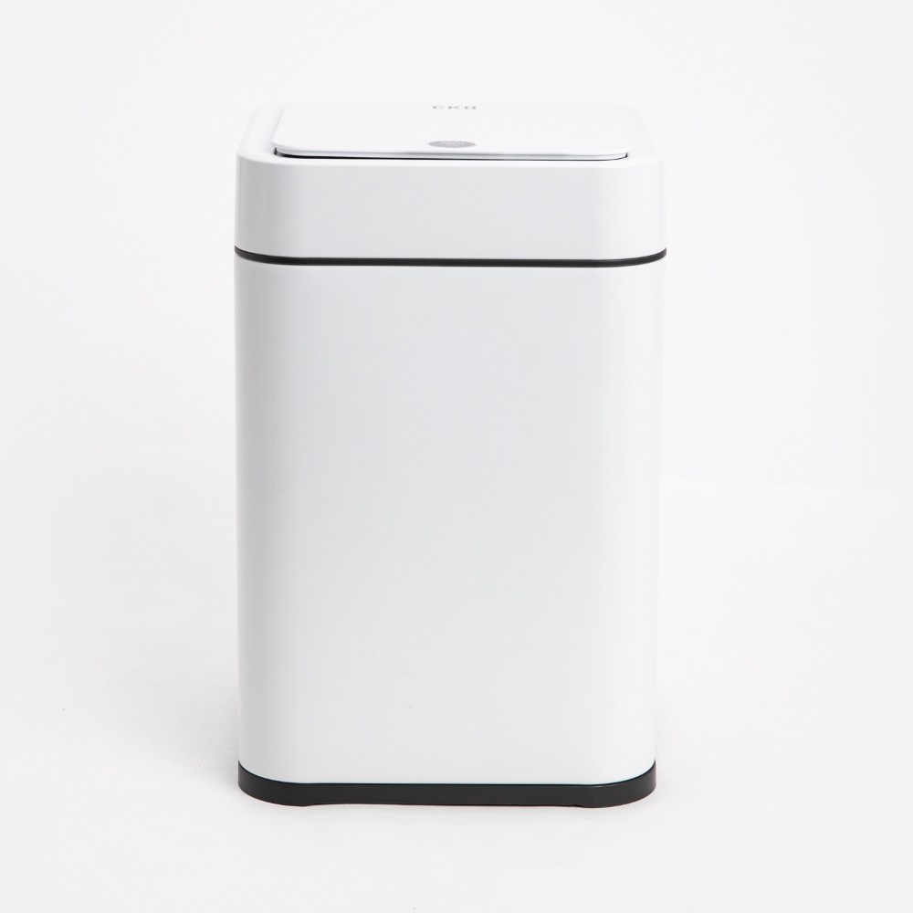 EKO感應充電式金屬垃圾桶10L 白色｜日用品｜HOLA 和樂家居