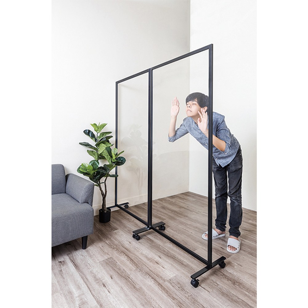 Patya 打鐵仔】防疫好朋友(活動式屏風)(透明壓克力+黑框)｜家具