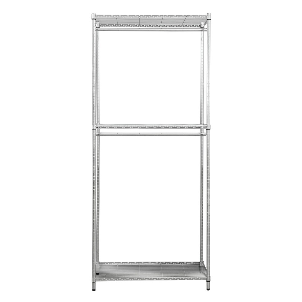【dayneeds】輕型 90x45x210公分 三層雙桿電鍍(鎖管)衣櫥架