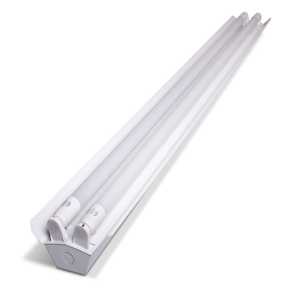 T8 4尺 LED 14W 微波感應燈具-雙管白光