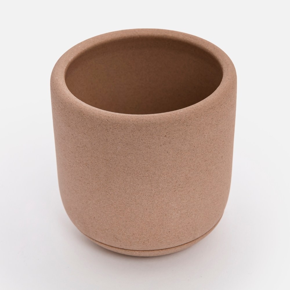 Sprout Signature A陶瓷盆器附底盤10.5cm 奶茶｜家飾花藝｜HOLA 和樂家居