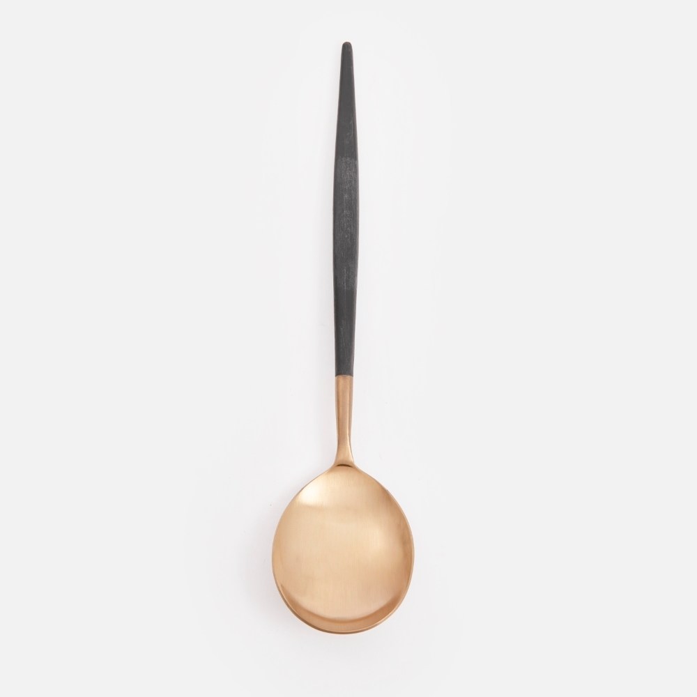 Dalper MYA不鏽鋼餐匙20.6cm 黑金｜餐茶用具｜HOLA 和樂家居