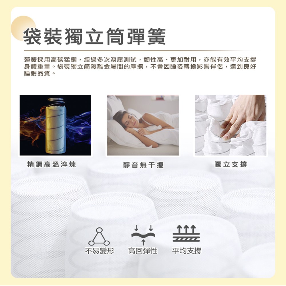 羅馬假期金鑽六線獨立筒床墊6尺