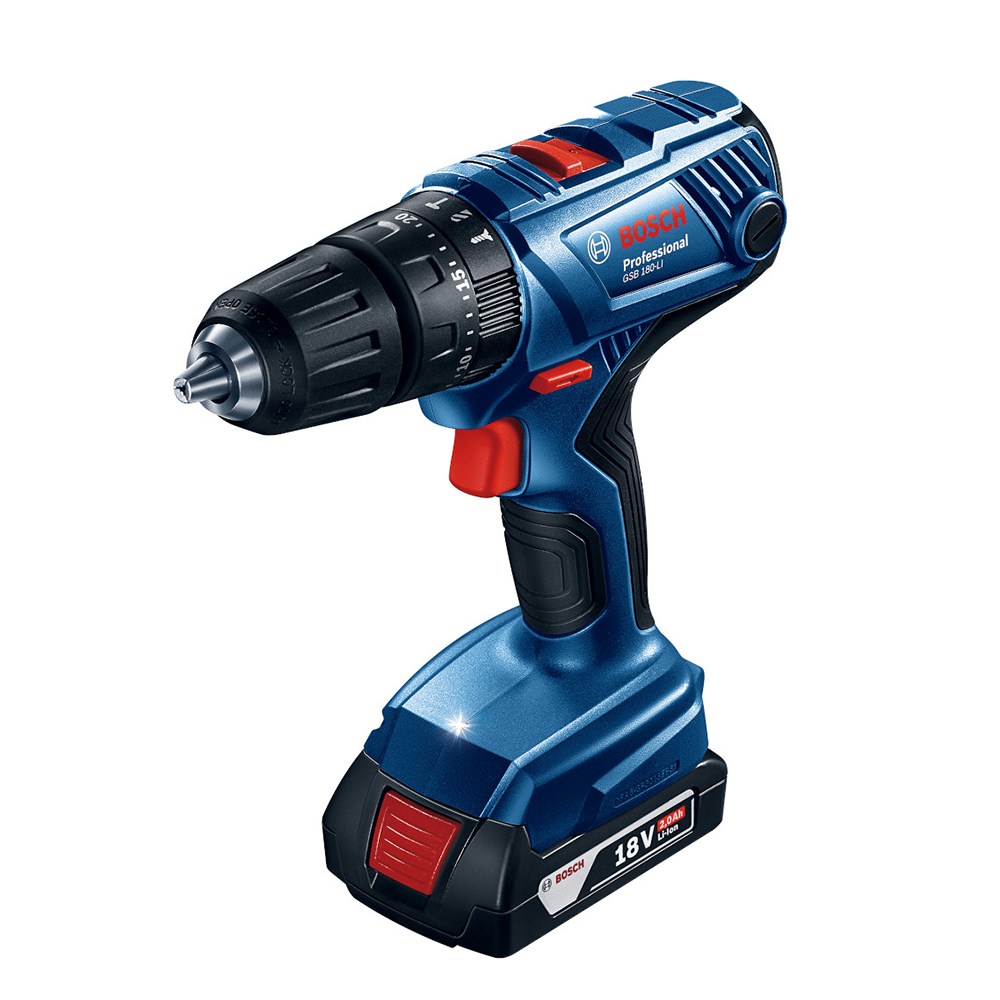 BOSCH 四分鋰電震動電鑽/起子機GSB 180-LI 2.0 Ah 套裝｜解決