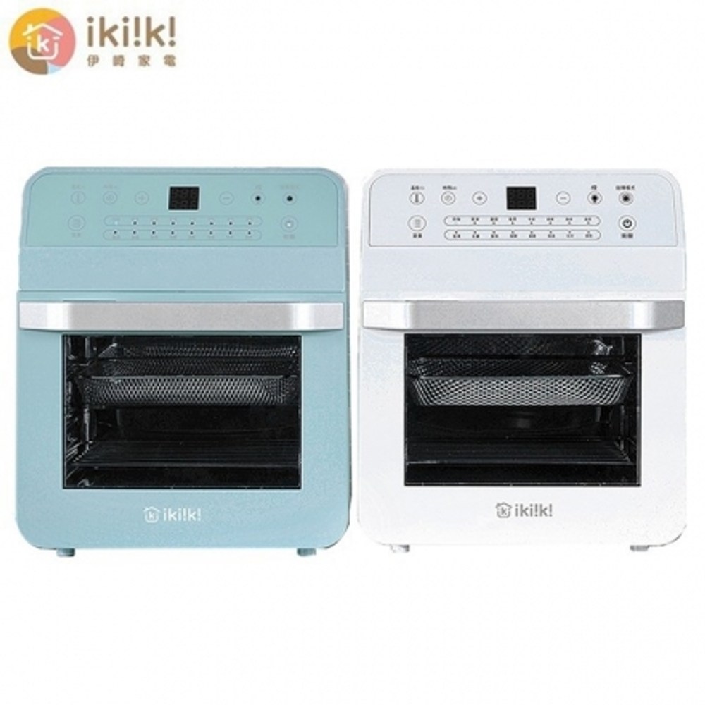 【iki!k!伊崎】家電 12L智能氣炸烤箱(兩色)綠色
