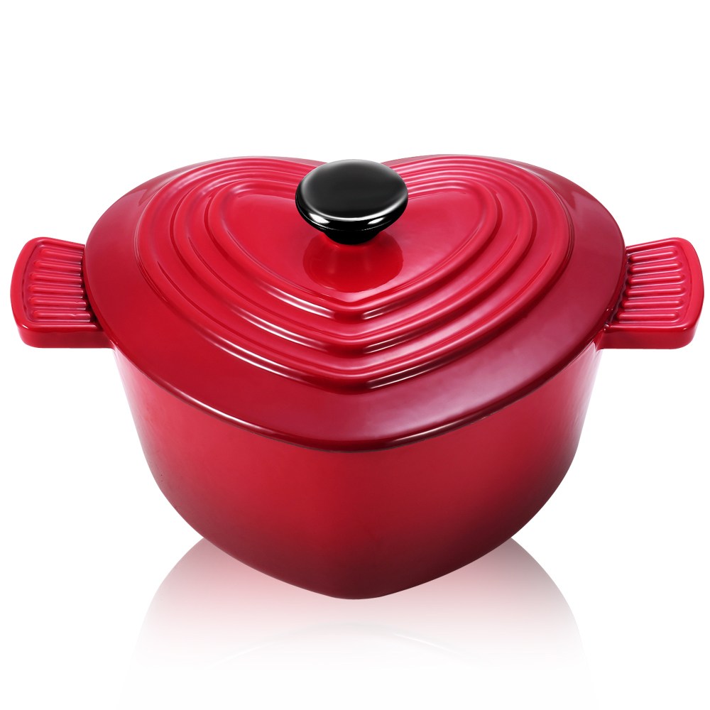 Paston 法式浪漫心型鑄鐵琺瑯鍋 經典紅 鍋具 特力家購物網