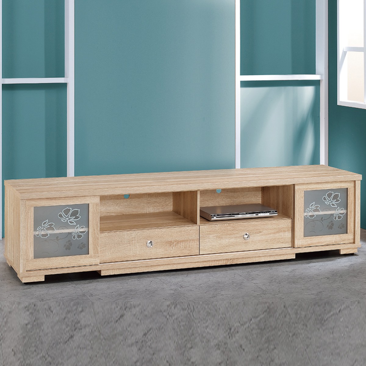 【yfs】波顿7尺电视柜-210x48x48.6cm(两色可选)橡木