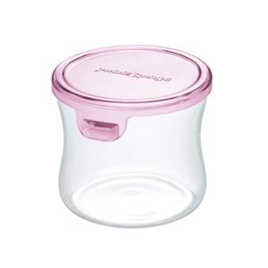 【iwaki】玻璃微波罐 240ml(圓型粉)