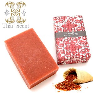 ThaiScent泰香 泰國紅糙米山羊奶手工皂100g(3入組)