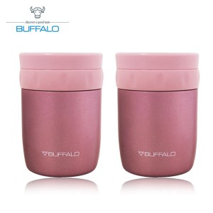 《兩入》【BUFFALO牛頭牌】400ml食物罐(粉) AF4A305