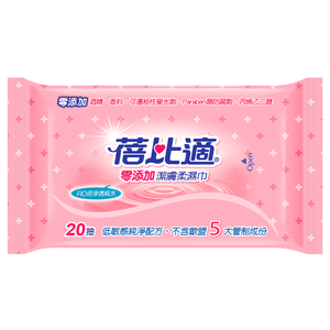 蓓比適 零添加潔膚柔濕巾20抽/包 36包組