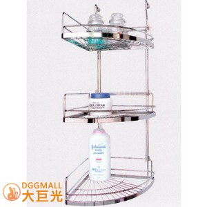 【大巨光】不鏽鋼三層轉角架/附掛架頭/掛籃可拆/廚衛兩用(3013)