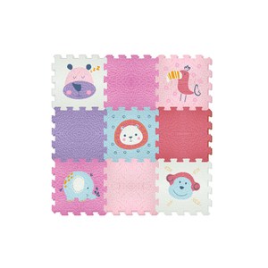 SUNTA拼接爬行墊-可愛動物A-EVA樂扣遊戲墊-30*30*1cm(9片裝)