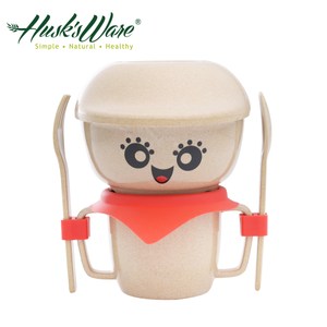 美國Husk’s ware 稻殼天然無毒環保兒童餐具經典人偶迷你款(紅色)