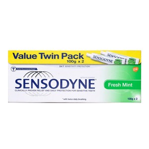 美國SENSODYNE舒酸定牙膏-清新薄荷(100g*2/組)*3