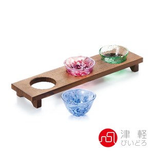 日本ADERIA津輕 三味清酒木架杯組