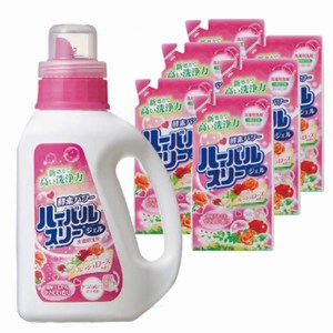 【日本Mitsuei美淨易】玫瑰花香酵素洗衣精0.9kg+補充包x6入