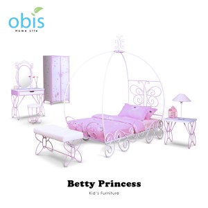 obis Kids Neverland 兒童房間貝蒂公主系列全組-床架 桌椅 衣櫃