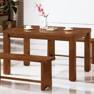 【YFS】亞伯全實木4.3尺餐桌-130x85x75.6cm