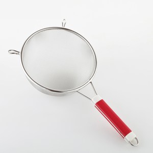【PUSH!餐具廚房用品】不鏽鋼雙耳撈勺過濾網勺(大號一入)D57