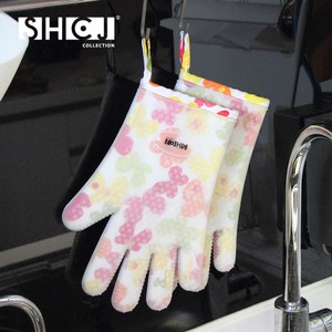 【SHCJ生活采家】五指型雙層防燙矽膠隔熱手套_2入組(#99409)