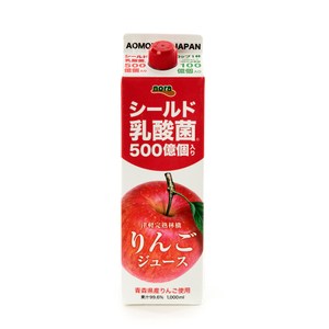 日本 青森 完熟蘋果汁 添加乳酸菌 盒裝 1L