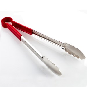 【PUSH!餐具廚房用品】漂亮的不鏽鋼食品夾麵包夾燒烤夾(大號一入)D62