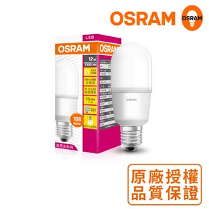 *歐司朗OSRAM*E27 12W迷你型LED燈泡_黃光4入組
