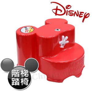 【迪士尼Disney】米奇大頭造型日本製 防滑兒童椅 防滑矮 (全年齡適用)-紅