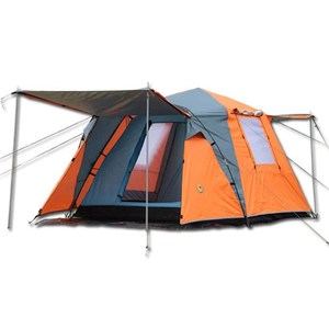 【PUSH!戶外休閒登山用品】加大加寬式4人四季專業型帳篷(二色)橙色P11