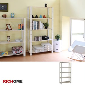 【RICHOME】可調式木質五層架原木色