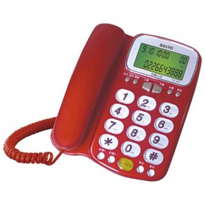 SANYO 三洋 來電顯示助聽功能有線電話 21x18x8.8cm TEL-986