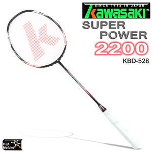 Kawasaki Super Power 2200 碳纖維超輕羽球拍紅/黑