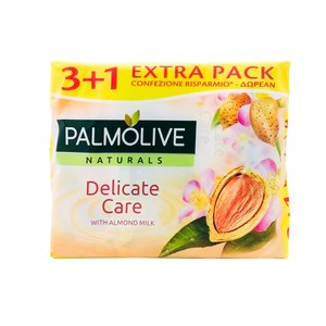 荷蘭Palmolive棕欖潤膚香皂-牛奶杏仁(90g*4/組)*9