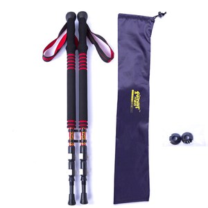 【PUSH! 戶外休閒登山用品】航空碳纖維登山杖P66(藍色2入)