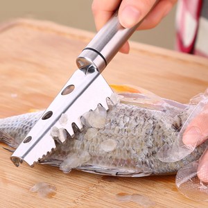 【PUSH!廚房用品】加厚304不鏽鋼刨魚鱗器去魚鱗工具(一入)D68