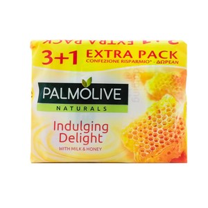 荷蘭Palmolive棕欖潤膚香皂-牛奶蜂蜜(90g*4/組)*9