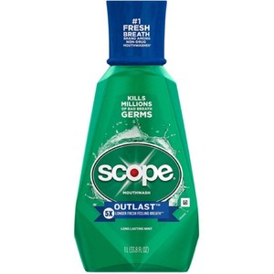 New!【美國 Scope】大容量漱口水-5倍薄荷(33.8oz)*3
