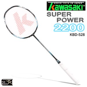 Kawasaki Super Power 2200 碳纖維超輕羽球拍藍/黑
